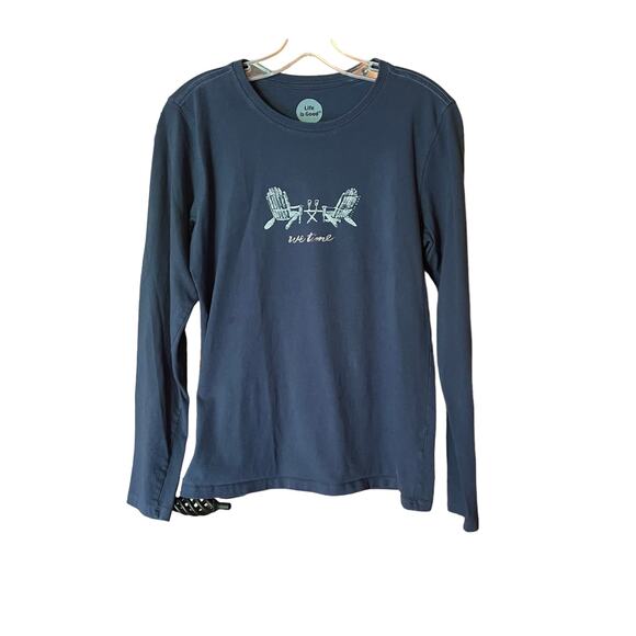 Life is Good "We Time" Long Sleeve T-Shirt Sz M - Picture 1 of 4